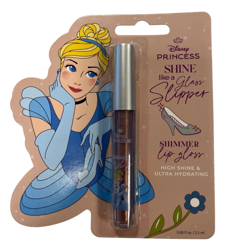 Disney Princess Shimmer Lip Gloss Cinderella Shine like a Glass Slipper 0.08floz